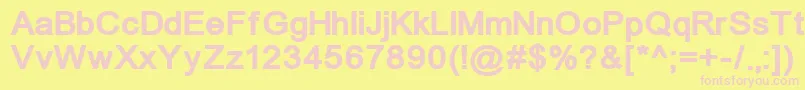 ErUniversKoi8Bold Font – Pink Fonts on Yellow Background