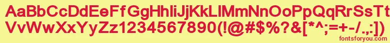 ErUniversKoi8Bold Font – Red Fonts on Yellow Background