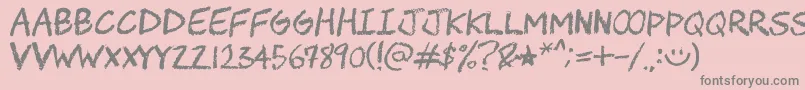 Chawp-Schriftart – Graue Schriften auf rosa Hintergrund