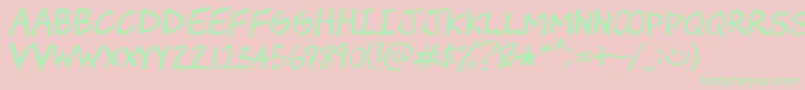 Chawp Font – Green Fonts on Pink Background