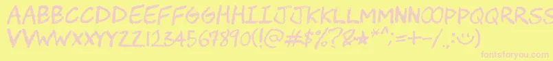 Chawp Font – Pink Fonts on Yellow Background