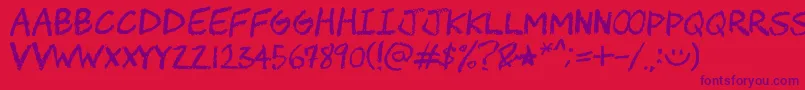 Chawp Font – Purple Fonts on Red Background