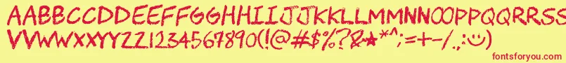 Chawp Font – Red Fonts on Yellow Background