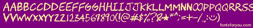 Chawp Font – Yellow Fonts on Purple Background