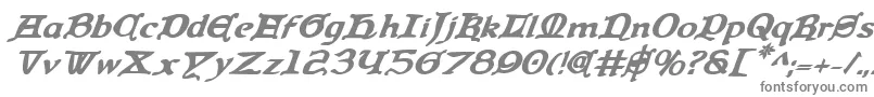 Queencountrybi-Schriftart – Graue Schriften auf weißem Hintergrund