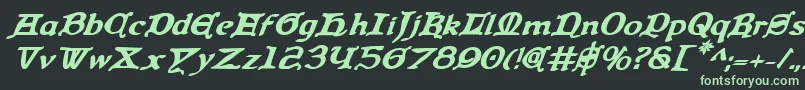 Queencountrybi Font – Green Fonts on Black Background
