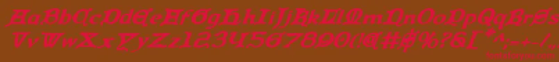 Queencountrybi Font – Red Fonts on Brown Background