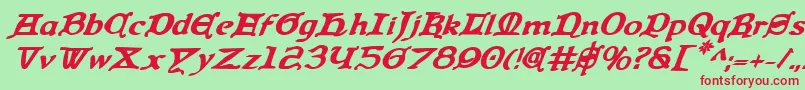 Queencountrybi Font – Red Fonts on Green Background