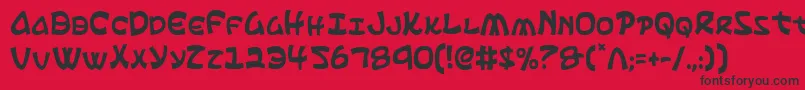 Ephesianc Font – Black Fonts on Red Background