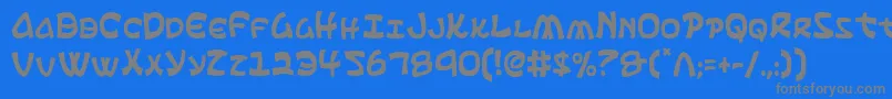 Ephesianc-Schriftart – Graue Schriften auf blauem Hintergrund