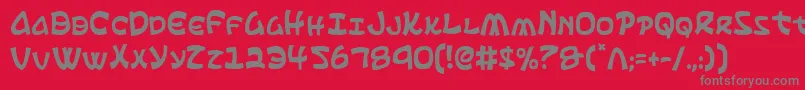 フォントEphesianc – 赤い背景に灰色の文字
