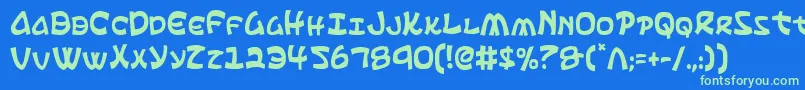 Ephesianc Font – Green Fonts on Blue Background