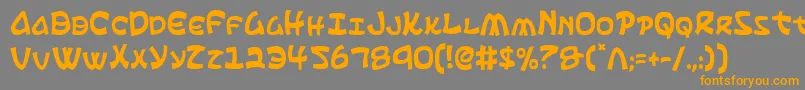 Шрифт Ephesianc – оранжевые шрифты на сером фоне
