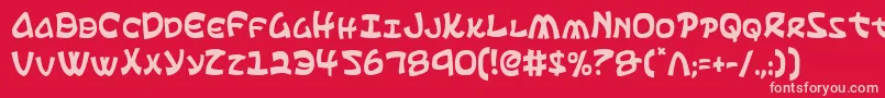 Czcionka Ephesianc – różowe czcionki na czerwonym tle