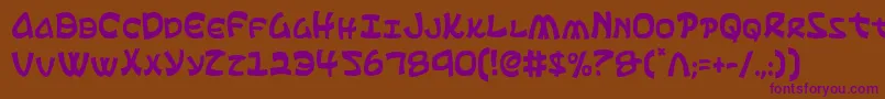 Czcionka Ephesianc – fioletowe czcionki na brązowym tle