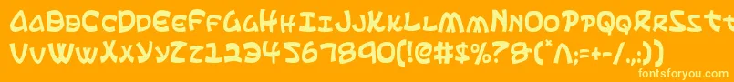 Шрифт Ephesianc – жёлтые шрифты на оранжевом фоне