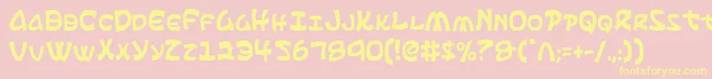 Шрифт Ephesianc – жёлтые шрифты на розовом фоне