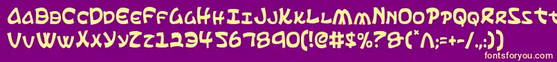 Czcionka Ephesianc – żółte czcionki na fioletowym tle