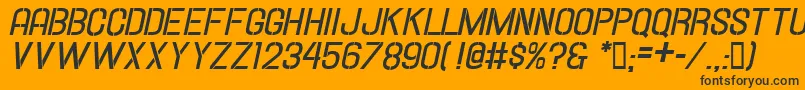 HallandaleStencilBd.It.Jl Font – Black Fonts on Orange Background