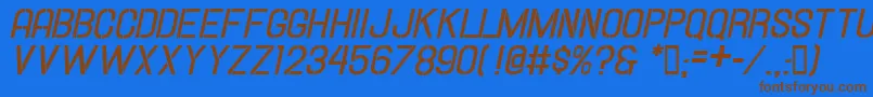 Шрифт HallandaleStencilBd.It.Jl – коричневые шрифты на синем фоне