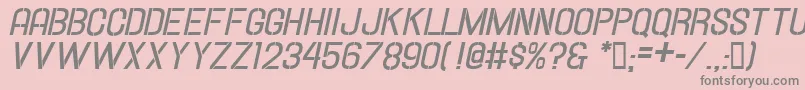 Fonte HallandaleStencilBd.It.Jl – fontes cinzas em um fundo rosa