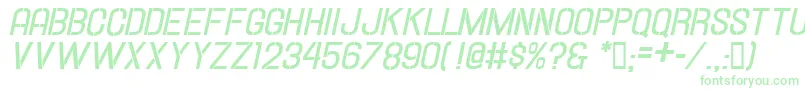 HallandaleStencilBd.It.Jl Font – Green Fonts on White Background