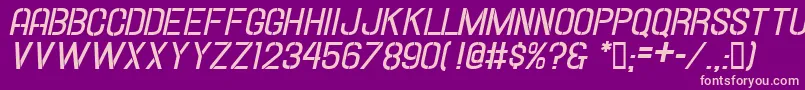 HallandaleStencilBd.It.Jl Font – Pink Fonts on Purple Background