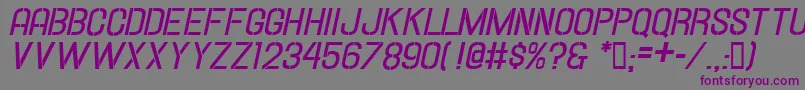 HallandaleStencilBd.It.Jl Font – Purple Fonts on Gray Background