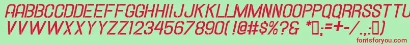Więcej informacji o czcionce HallandaleStencilBd.It.Jl Czcionka HallandaleStencilBd.It.Jl – czerwone czcionki na zielonym tle