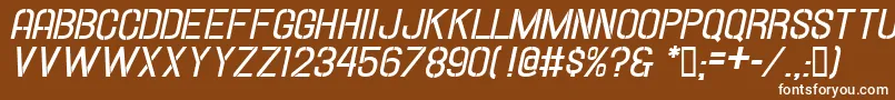 Шрифт HallandaleStencilBd.It.Jl – белые шрифты на коричневом фоне