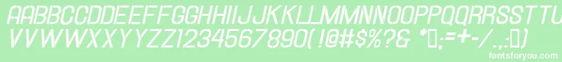 Fonte HallandaleStencilBd.It.Jl – fontes brancas em um fundo verde