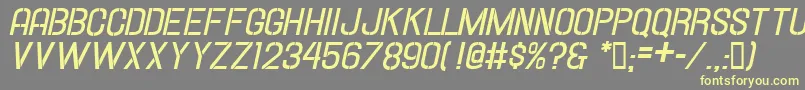 Fonte HallandaleStencilBd.It.Jl – fontes amarelas em um fundo cinza
