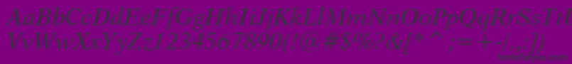 Dutch823ItalicBt Font – Black Fonts on Purple Background