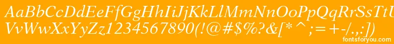 Dutch823ItalicBt Font – White Fonts on Orange Background