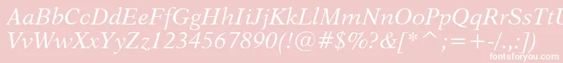 Dutch823ItalicBt Font – White Fonts on Pink Background