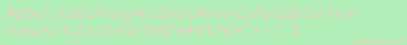 Lehn095 Font – Pink Fonts on Green Background