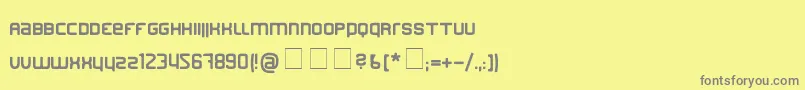 フォントFinder – 黄色の背景に灰色の文字