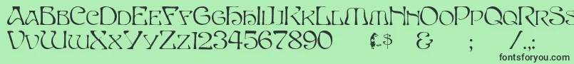 Betacapital Font – Black Fonts on Green Background