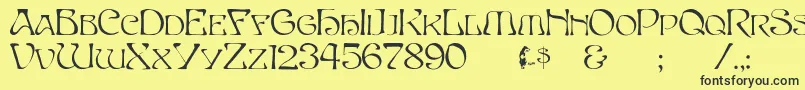 Betacapital Font – Black Fonts on Yellow Background