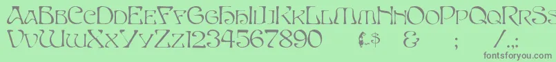 Betacapital Font – Gray Fonts on Green Background