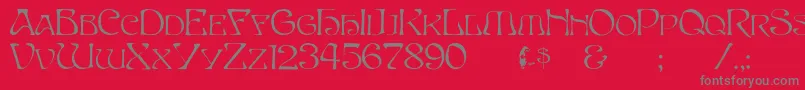 Betacapital Font – Gray Fonts on Red Background