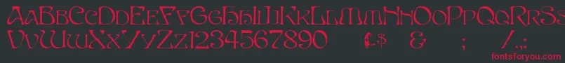 Betacapital Font – Red Fonts on Black Background