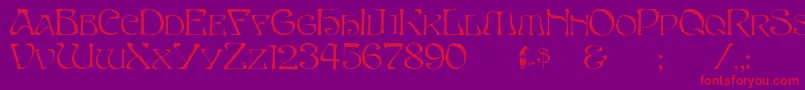 Betacapital Font – Red Fonts on Purple Background