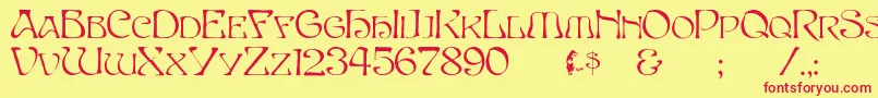 Betacapital Font – Red Fonts on Yellow Background