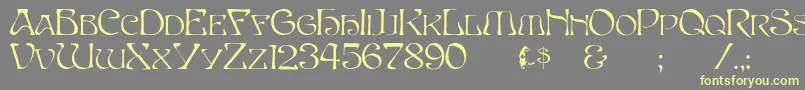 Betacapital Font – Yellow Fonts on Gray Background