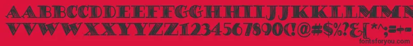 DegawsDemo Font – Black Fonts on Red Background