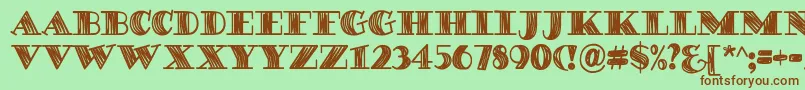 DegawsDemo Font – Brown Fonts on Green Background