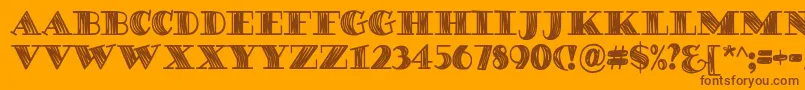 DegawsDemo Font – Brown Fonts on Orange Background