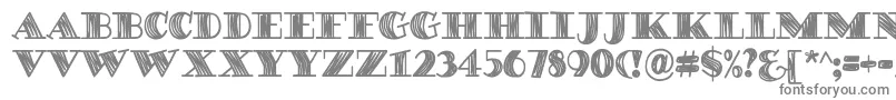 フォントDegawsDemo – 白い背景に灰色の文字