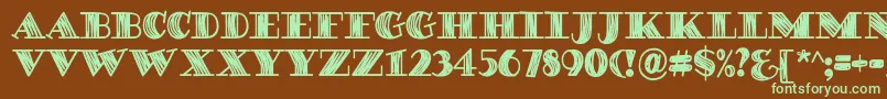 DegawsDemo Font – Green Fonts on Brown Background